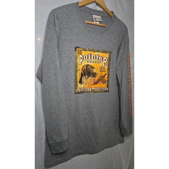 Pointer Brand Outfitter Green Recycled Long Sleeve, USA Made, Sz Lg, Gray, 91933 - Picture 3 of 9